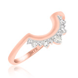 Photo of Lotus 3/4 ct tw. Diamond Wedding Band Set 10K Rose Gold [BT229RL]