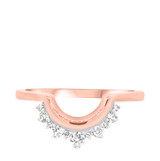 Photo of Lotus 3/4 ct tw. Diamond Wedding Band Set 14K Rose Gold [BT229RL]