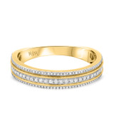 Photo of Lotus 3/4 ct tw. Diamond Wedding Band Set 10K Yellow Gold [BT497YM]