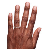 Photo of Fatima 1/5 ct tw. Black Diamond (Treated) Ladies Band 10K Rose Gold [BT220RL] [HT-4]