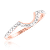 Photo of Peony 3/8 ct tw. Diamond Wedding Band Set 14K Rose Gold [BT232RL]