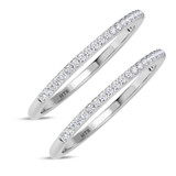 Photo of Ixora 1/4 ct tw. Diamond Same Sex Ladies Band Set 14K White Gold [WL1000W]