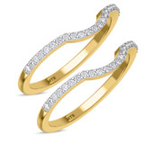 Photo of Bellerose 1/4 ct tw. Diamond Same Sex Ladies Band Set 10K Yellow Gold [WL1001Y]