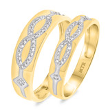 Photo of Luca 1/5 ct tw. Diamond Wedding Band Set 10K Yellow Gold [WB247Y]