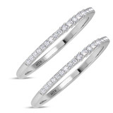 Photo of Lita 1/4 ct tw. Diamond Same Sex Ladies Band Set 10K White Gold [WL1003W]