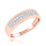 Photo of Jay 1/2 ct tw. Diamond Wedding Band Set 14K Rose Gold [BT250RM]