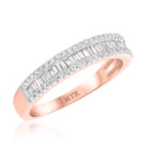 Photo of Weston 3/4 ct tw. Diamond Wedding Band Set 10K Rose Gold [BT253RL]
