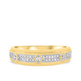 Photo of Rehana 1/4 ct tw. Black Diamond (Treated) Mens Band 10K Yellow Gold [BT214YM]