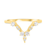 Photo of Petal 1/4 ct tw. Diamond Ladies Band 10K Yellow Gold [BT233YL]