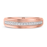 Photo of Salima 1/4 ct tw. Diamond Mens Band 10K Rose Solid Gold [BT215RM]