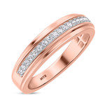 Photo of Salima 1/4 ct tw. Diamond Mens Band 14K Rose Solid Gold [BT215RM]
