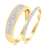 Photo of Otto 1/2 ct tw. Diamond Wedding Band Set 10K Yellow Gold [WB254Y]