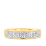 Photo of Otto 1/2 ct tw. Diamond Wedding Band Set 14K Yellow Gold [BT254YM]