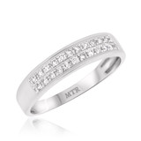 Photo of Jay 1/5 ct tw. Diamond Ladies Band 10K White Gold [BT250WL]