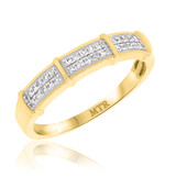 Photo of Xiamara 1/4 ct tw. Diamond Mens Band 14K Yellow Solid Gold [BT219YM]