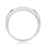 Photo of Bee 1/8 ct tw. Sapphire Mens Band 10K White Gold [BT221WM]