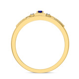 Photo of Kassia 1/6 CT. T.W. Sapphire and Diamond Matching Wedding Band Set 10K Yellow Gold [BT1002YM]