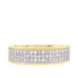 Photo of River 5/8 ct tw. Diamond Mens Band 14K Yellow Gold [BT248YM]
