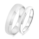 Photo of Chara Wedding Band Set 14K White Gold [WB325W]