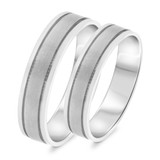 Photo of Kensington Wedding Band Set 14K White Gold [WB328W]