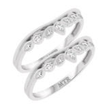 Photo of Amira 1/4 ct tw. Black Diamond (Treated) Same Sex Ladies Band Set 14K White Gold [WL211W]