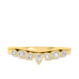 Photo of Amira 1/4 ct tw. Black Diamond (Treated) Same Sex Ladies Band Set 10K Yellow Gold [BT211YL]