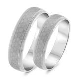 Photo of Clinton Wedding Band Set 14K White Gold [WB329W]