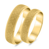 Photo of Clinton Wedding Band Set 10K Yellow Gold [WB329Y]