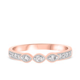 Photo of Khadija 1/2 ct tw. Diamond Same Sex Ladies Band Set 10K Rose Solid Gold [BT213RL]