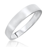 Photo of Jordyn Traditional Mens Wedding Band 10K White Gold. [BT306WM]