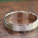 Photo of Florence Traditional Mens Wedding Band 10K White Gold. [BT307WM]
