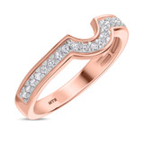 Photo of Salima 1/2 ct tw. Diamond Same Sex Ladies Band Set 10K Rose Solid Gold [BT215RL]