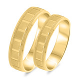 Photo of Liam Wedding Band Set 14K Yellow Gold [WB331Y]