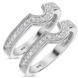 Photo of Salima 1/2 ct tw. Diamond Same Sex Ladies Band Set 14K White Solid Gold [WL215W]