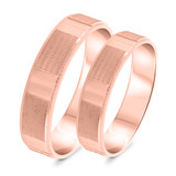 Photo of Jasper Wedding Band Set 10K Rose Gold [WB334R]