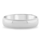 Photo of Tyson Traditional Mens Wedding Band 14K White Gold. [BT308WM]