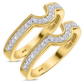Photo of Salima 1/2 ct tw. Diamond Same Sex Ladies Band Set 14K Yellow Solid Gold [WL215Y]