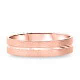 Photo of Mason Traditional Mens Wedding Band 14K Rose Gold. [BT309RM]