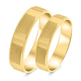 Photo of Jasper Wedding Band Set 14K Yellow Gold [WB334Y]