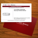Mason Traditional Mens Wedding Band 10K White Gold.