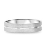 Photo of Mason Traditional Mens Wedding Band 14K White Gold. [BT309WM]