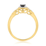 Photo of Amira 7/8 ct tw. Black Diamond (Treated) Oval Solitaire Trio Set 14K Yellow Gold [BT211YE-C000]