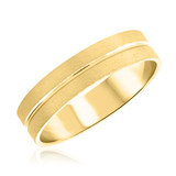 Photo of Mason Traditional Mens Wedding Band 10K Yellow Gold. [BT309YM]