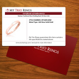 Madison Traditional Mens Wedding Band 14K Rose Gold.