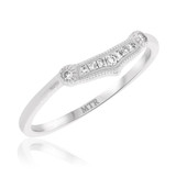 Photo of Yasmine 1/8 ct tw. Diamond Same Sex Ladies Band Set 14K White Gold [BT217WL]
