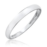 Photo of Madison Traditional Mens Wedding Band 14K White Gold. [BT310WM]