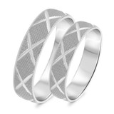 Photo of Carrie Wedding Band Set 14K White Gold [WB336W]