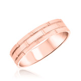 Photo of Warlow Traditional Mens Wedding Band 10K Rose Gold. [BT313RM]