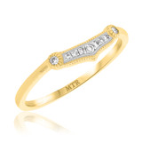 Photo of Yasmine 1/8 ct tw. Diamond Same Sex Ladies Band Set 14K Yellow Gold [BT217YL]