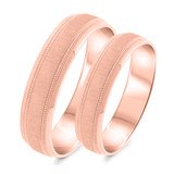 Photo of Colin Wedding Band Set 10K Rose Gold [WB337R]